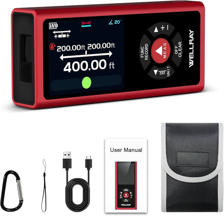 Télémètre laser bilatéral rechargeable – mesure jusqu’à 120m avec précision pro